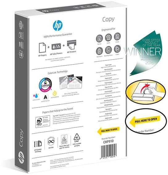 Hewlett Packard (HP) Spausdinimo Popierius - HP 80 G/m², Baltumas 146, A4, 500 Lapų.