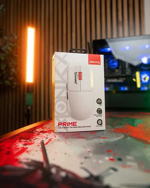 Pelė Marvo Belaid. pel. Monka Prime G997W baltas