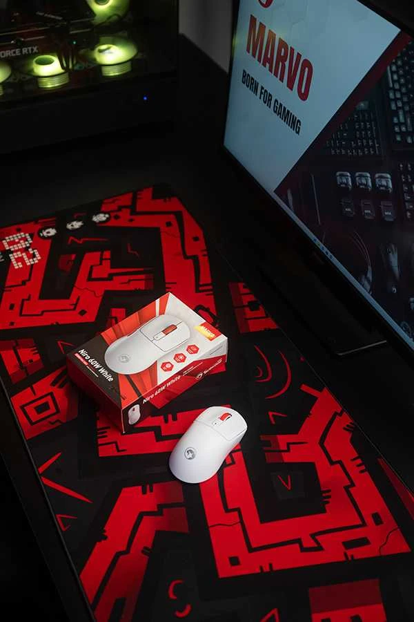MARVO Scorpion G964W Belaidė žaidimų pelė | Balta