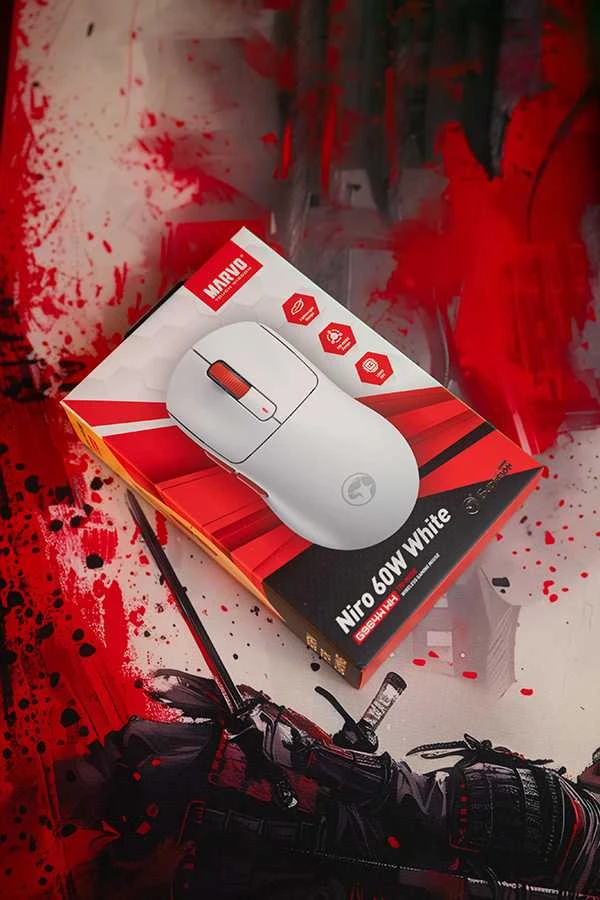 MARVO Scorpion G964W Belaidė žaidimų pelė | Balta