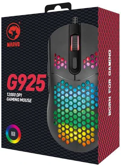 Laid. žaid. pelė Marvo G925 RGB 12000 DPI
