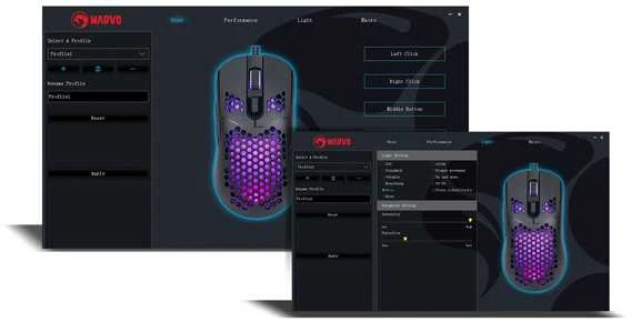 Laid. žaid. pelė Marvo G925 RGB 12000 DPI