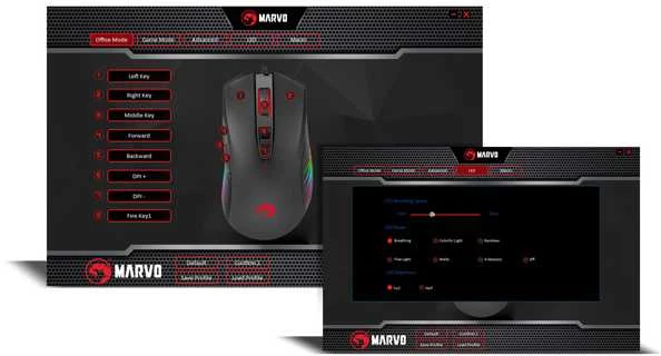 Pelė Laid.žaid.pel.Marvo M519 RGB 12000 DPI