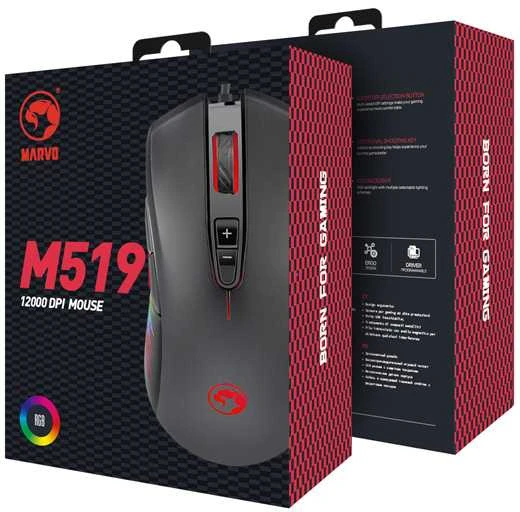 Pelė Laid.žaid.pel.Marvo M519 RGB 12000 DPI