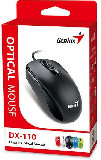 Genius DX-110 Pelė su laidu, juoda, 1200DPI, USB-C