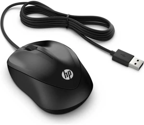 Hewlett Packard (HP) HP USB su laidu 1000 dpi Lightweight Travel Pelė - Juodas