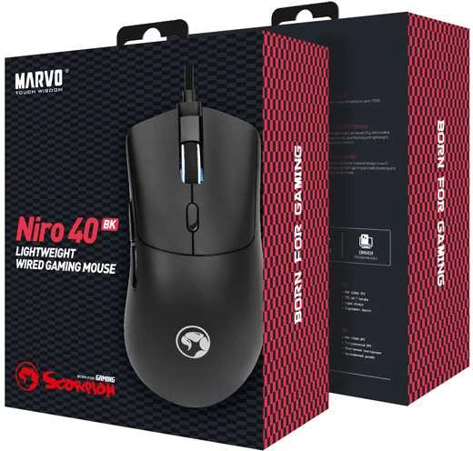 Marvo G950 RGB juoda pelė su laidu | 12000 DPI