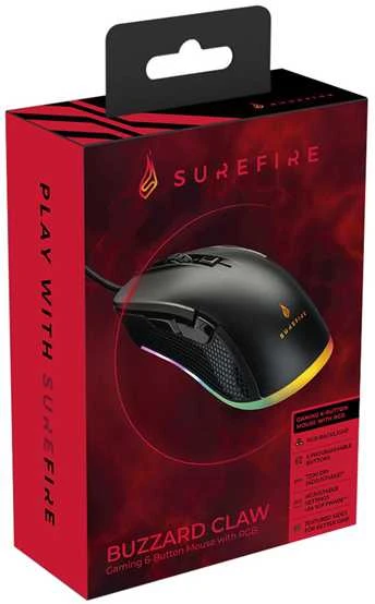 SUREFIRE – „Buzzard Claw Gaming“ 6 mygtukų pelė su RGB