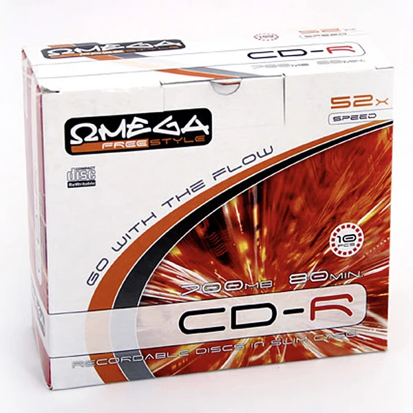 Platinet OMEGA CD-R, OFS, Omega Free Style, 10 vnt. pakuotė, 700 MB, 52x, plona dėžutė, duomenų archyvavimui