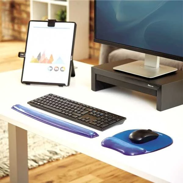 FELLOWES CRYSTAL Mėlynas Pelės kilimėlis w/ riešo atrama