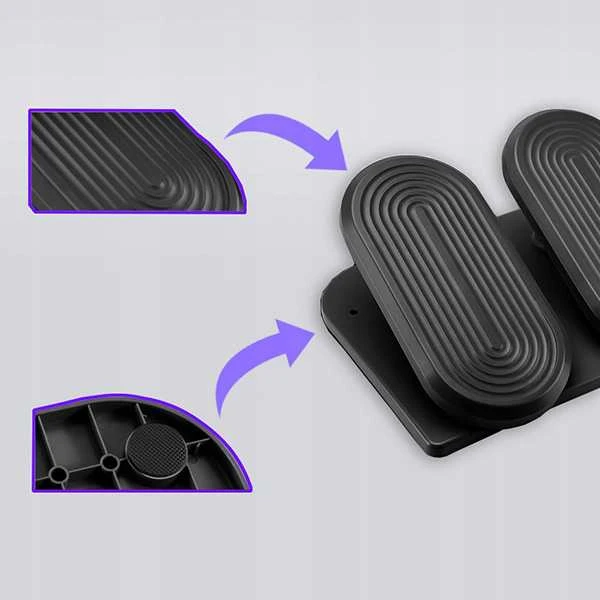 Powerton ERGO STEPPER ergonomiškas kojų atramos pagrindas, juodas
