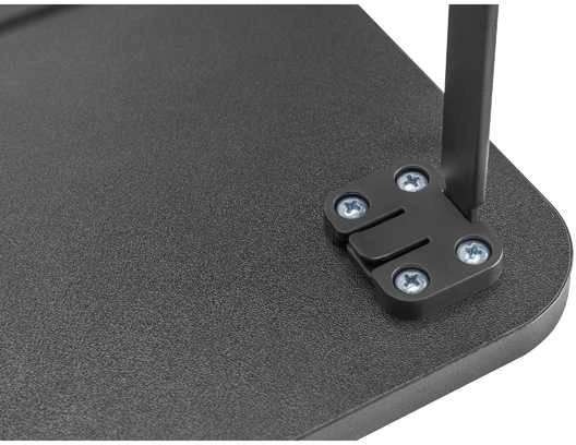 Laikiklis Powerton Monitoriaus pagrindas, lengvas montavimas, vieta klaviatūrai, juoda, metalinė / MDf plokštė, 20 kg keliamoji galia, Powerton, ergo