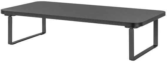 Laikiklis Powerton Monitoriaus pagrindas, lengvas montavimas, vieta klaviatūrai, juoda, metalinė / MDf plokštė, 20 kg keliamoji galia, Powerton, ergo