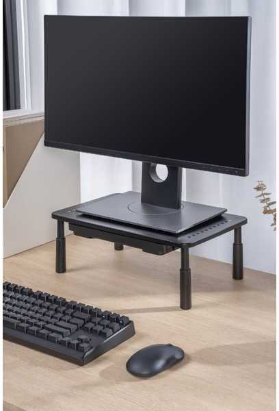 Laikiklis Powerton Podstawa pod monitorius, juoda (WPEMS1)