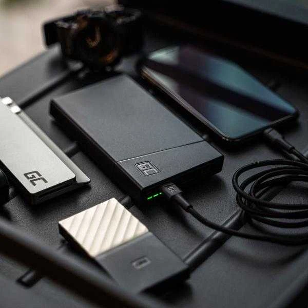 Power Bank Žalias Cell GC PowerPlay10S 10000mAh su szybkim ładowaniem 2x USB Ultra Charge i 2x USB-C PD 18W