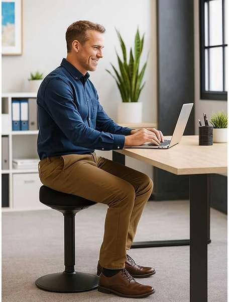 Powerton ERGO BALANC ergonominė biuro kėdė, juoda