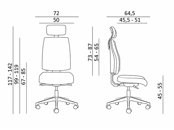 Powerton ERGO JANA ergonominė biuro kėdė, geltona