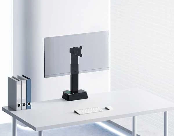 Powerton ERGO LEVION Laikiklis monitoras su automatinis aukščio reguliavimas, juoda, 10KG, spaustukas, 17"-32", kroviklis indukcinė