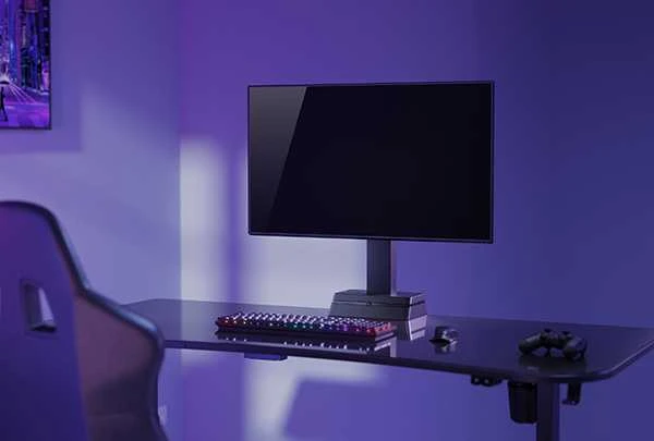 Powerton ERGO LEVION Laikiklis monitoras su automatinis aukščio reguliavimas, juoda, 10KG, spaustukas, 17"-32", kroviklis indukcinė