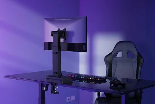 Powerton ERGO LEVION Laikiklis monitoras su automatinis aukščio reguliavimas, juoda, 10KG, spaustukas, 17"-32", kroviklis indukcinė