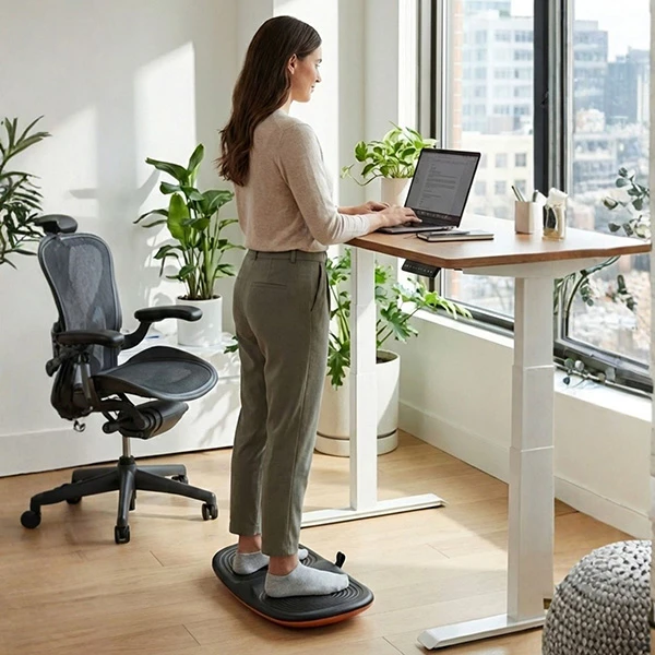 Powerton ERGO SOLEMAT Podnóżek balansujący podnóżek ergonomiczny, juoda