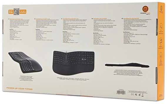 Powerton ERGO LANA ergonominė klaviatūra su USB (USB) JAV, pelė