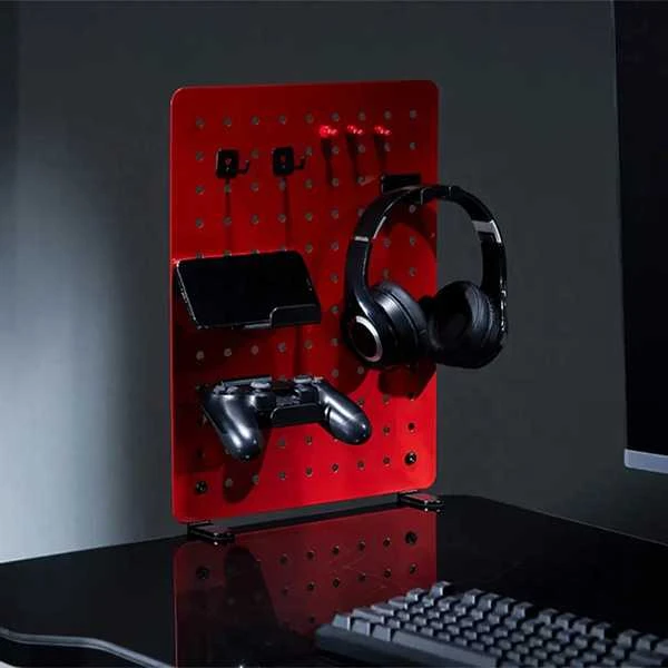 Powerton ERGO PEGBOARD žaidimų stalo organizatorius, Raudona