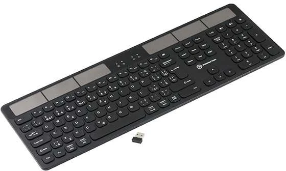 Klaviatūra Powerton SolarSlim CZ juoda