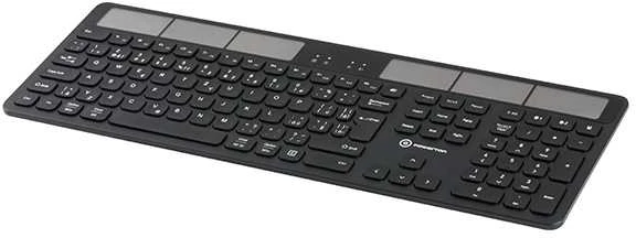 Klaviatūra Powerton SolarSlim CZ juoda