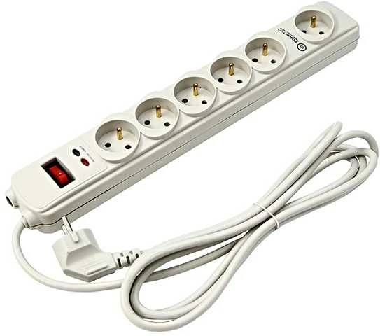 Powerton elektros juostelė, 6 lizdai, 3 m, balta