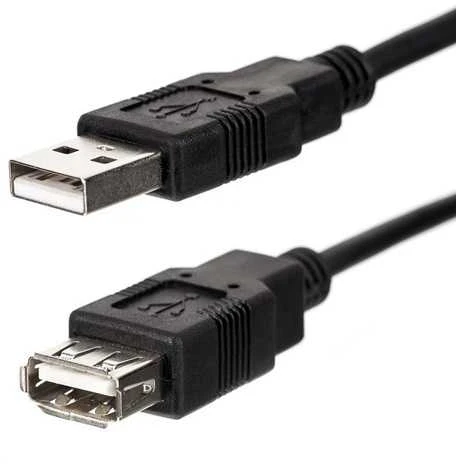 Lama Plus USB prailginimo kabelis (2.0), USB A M - USB A F, 3m, juodas, EOL