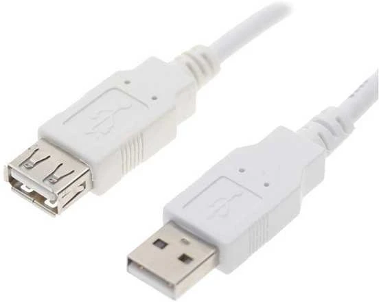 Lama Plus USB ilgintuvas (2.0), USB A M - USB A F, 0.3m, balta