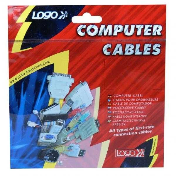LAN UTP patchcord kabelis, Cat.5e, RJ45 M - RJ45 M, 1 m, neekranuotas, rutulinis, Logo LOGO krepšys