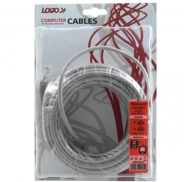 Logotipas Patchcord, UTP, Cat.5e, RJ45 M/15m, nieekranowany