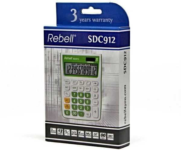 Skaičiuotuvas mažas stalinis Rebell SDC912GR