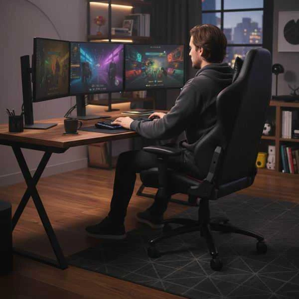 Red Fighter Žaidimų kėdė Raudona Fighter C3 Gaming Chair, Pilka