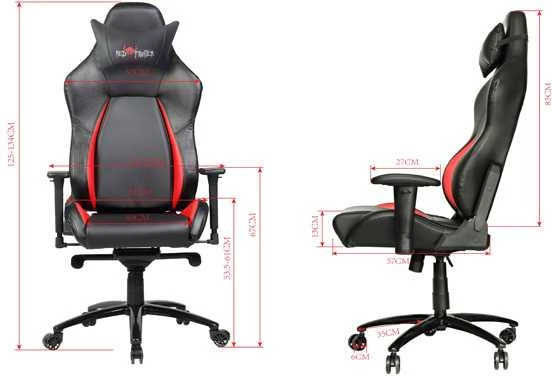 Red Fighter Žaidimų kėdė Raudona Fighter C2 Gaming Chair, Juoda