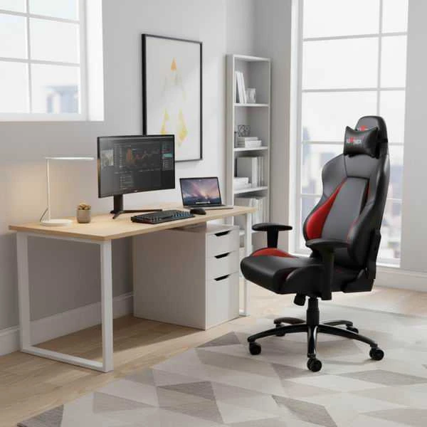 Red Fighter Žaidimų kėdė Raudona Fighter C2 Gaming Chair, Juoda