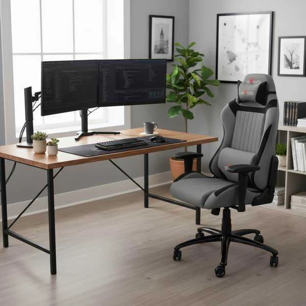 Red Fighter Žaidimų kėdė Raudona Fighter C3 Gaming Chair, Pilka
