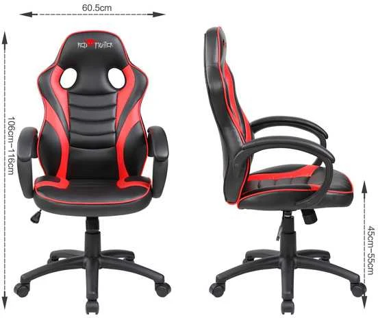 Red Fighter Žaidimų kėdė Raudona Fighter C6 Gaming Chair, Raudona