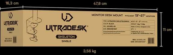 Ultradesk Darbastalio laikiklis monitoriuje 17 "- 30" (UD- SKEL- SN)