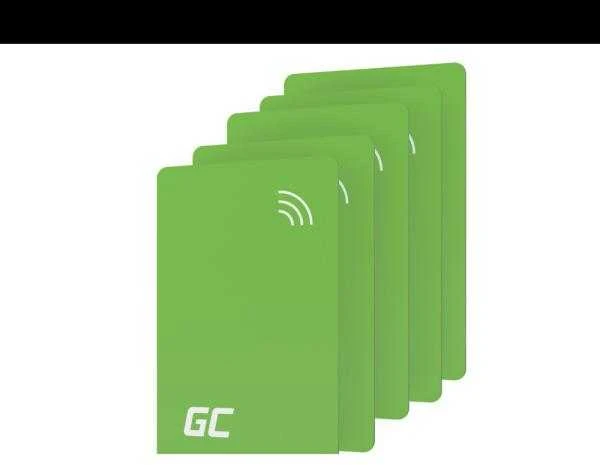 Green Cell Žalias Cell HabuDen NFC kortelių rinkinys – EV įkrovimo stoties prieigos kortelės
