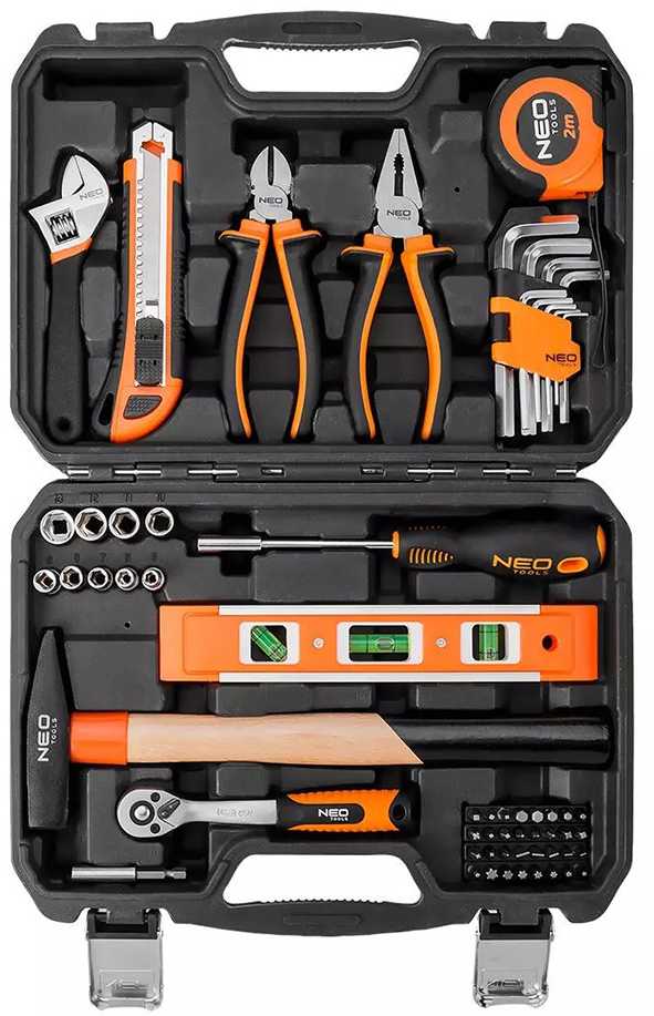 Neo Tools Įrankių rinkinys iš 60 elementų