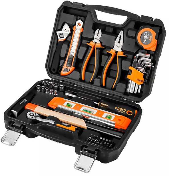 Neo Tools Įrankių rinkinys iš 60 elementų