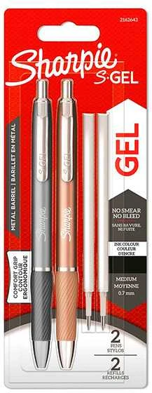 Parker Tušinukų rinkinys Sharpie S-GEL METAL (aukso ir sidabro spalvos) + 2 vnt. papildymų - 2162643