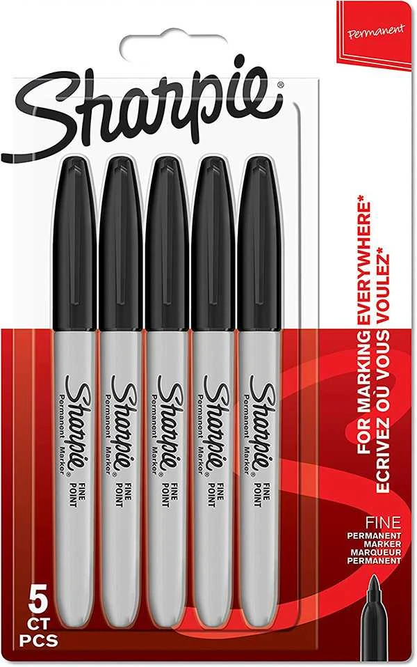 Markery Sharpie Fine Juodas (blister 5szt.) - 1986051