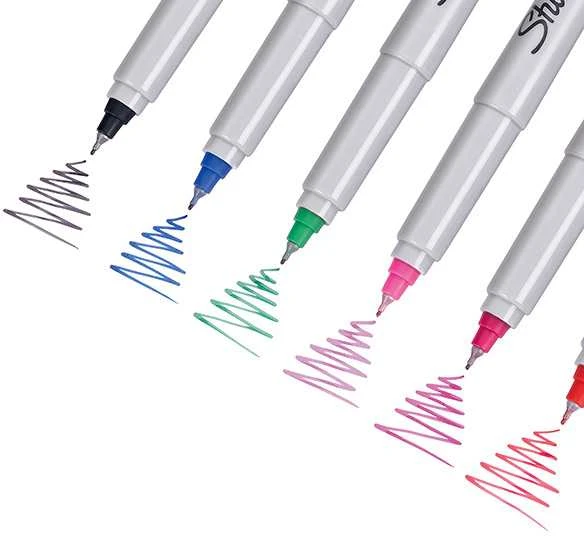 Sharpie Ultra Fine itin ploni standartinių spalvų žymekliai, 4 vnt., 0,5 mm - 1985879