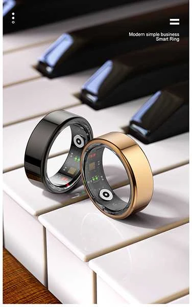 Powerton Smart RING auksinė, pulsas, sotis, miego