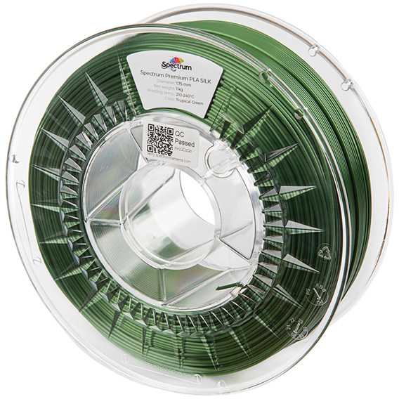 Spektro grupė SPECTRUMG 5903175652089 Filamentas SPECTRUM / PLA SILK / SATIN TROPICAL Žalias / 1,75 mm / 1kg