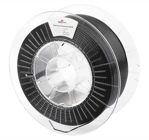 Juodas PETG filamentas 1,75 mm, 1 kg ritė